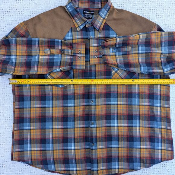 4XL Men's Flannel Plaid Shirt Long Sleeve Cotton Button Down by ATLAS FOR MEN - Picture 5 of 10